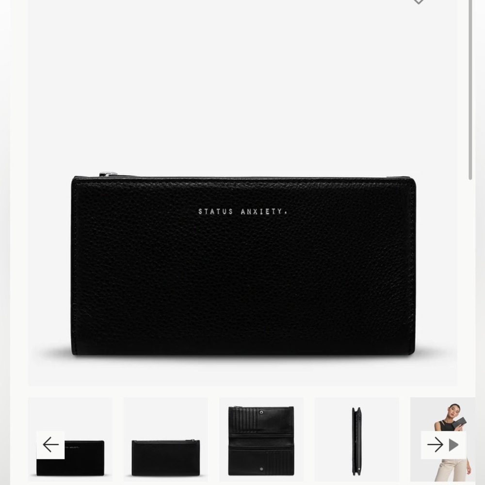 Status anxiety navy blue wallet